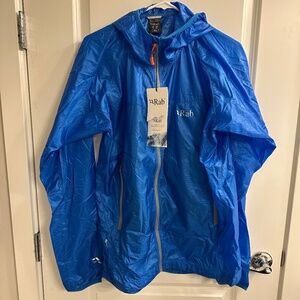 NWT Rab Men's Wind Lite Jacket - Blue, Size Large (US, US), JPN XL, EU 54